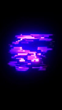 colorful futuristic laser glitch interference countdown numbers nice cool vertical 9x16 video footage for social media reel 