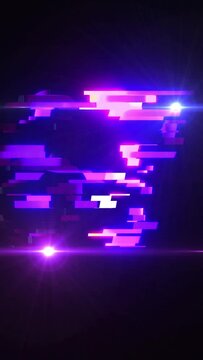 colorful futuristic laser glitch interference countdown numbers nice cool vertical 9x16 video footage for social media reel 