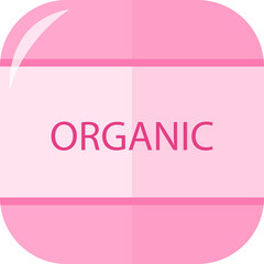 Plastic jar for organic cream vector illustration