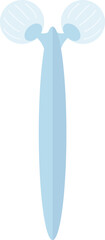 Roller massager for face and body flat vector clipart