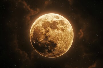 Moon during eclipse, realistic, copper tones, highresolution