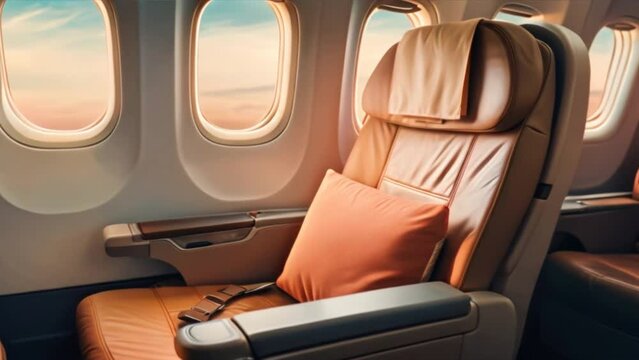 View from the business class seat on the plane