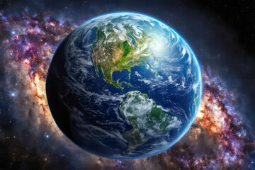 Naklejka premium earth in space