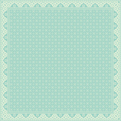 Hijab scarf flower abstract pattern.Ethnic geometric ornament with frame motif border hijab pattern.Design for fabric,print,scarves,shawl,kerchief,bandana,clothing,pareo,pillows,tablecloth,decoration.