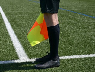 L'arbitre de touche au football