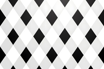 Checkered squares in diagonal arrangement seamless background pattern. Black and white Vector illustration
