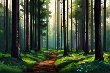 This is an illustration image based on the concept of "Forest".