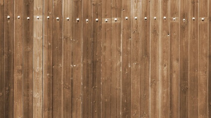 Wooden Fence Brown Texture Close-Up View