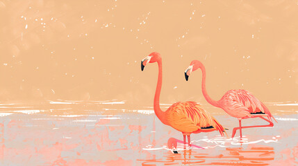 Pink flamingo ,generative ai