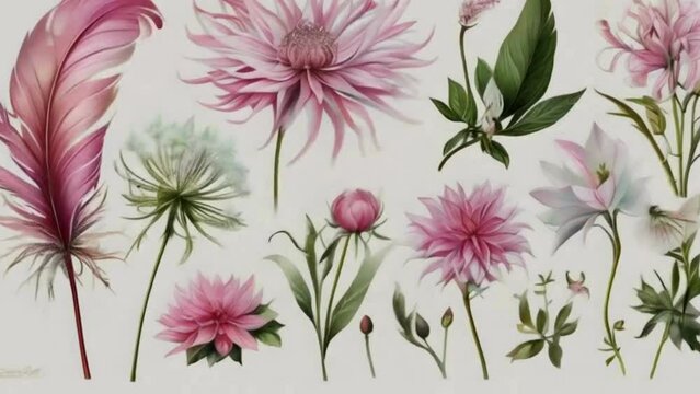 pink and white flowers