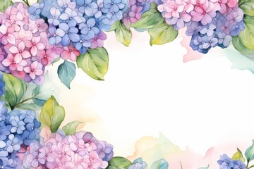 紫陽花　水彩　イラスト