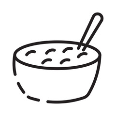 Bowl Food Meal Line Icon