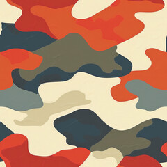 Simple camouflage seamless pattern in beautiful earthy colors, repeating pattern