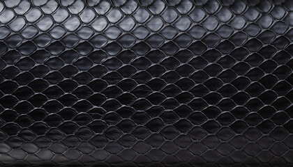 Naklejka premium Animal black skin texture of snake reptile or dragon scale background