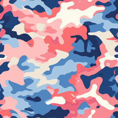 Simple camouflage seamless pattern in beautiful colors, repeating pattern