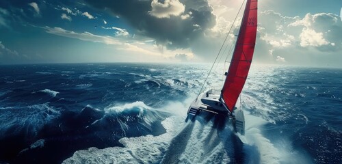 sailing in the ocean