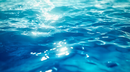 clear blue water surface with light reflections texture