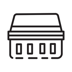 Box Food Plastic Line Icon