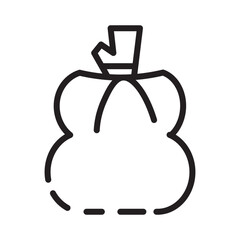 Bag Garbage Plastic Line Icon