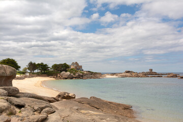 Magnifique paysage de Bretagne sur l'île Renote - Trégastel France