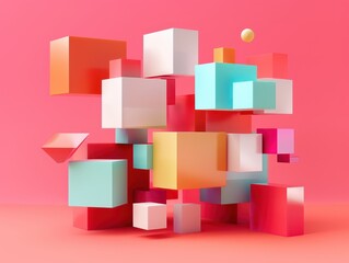 abstract cube 3D visualization software algorithm