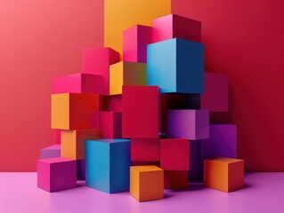 abstract cube 3D visualization software algorithm