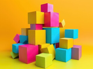 abstract cube 3D visualization software algorithm