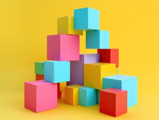 abstract cube 3D visualization software algorithm