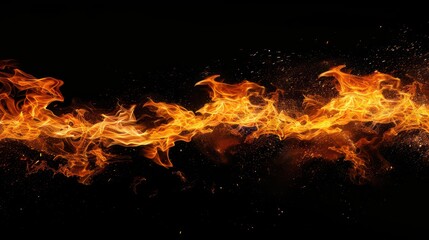 Fototapeta na wymiar bright and dynamic fire flames