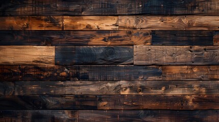 Wood background with dark brown and light wood textures. The texture is made of natural wooden planks. It's perfect for creating warm and inviting backgrounds in design projects