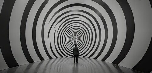 black and white tunnel