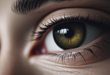 Naklejka premium closeup on an eye in minimal style