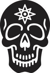 Human Skull flat vector icon illustration for Happy Death Day.