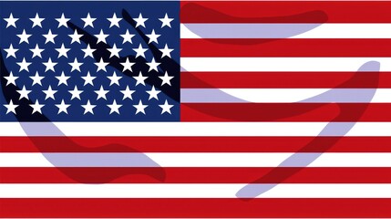 Fototapeta premium State Flag. Banner Featuring the Emblem with Illustrated