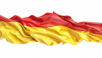 Naklejka premium spain flag waving, isolated on white background