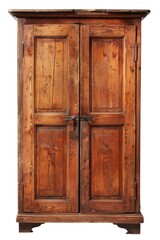 Old Wooden Armoire Cabinet Furniture with Clipping Path
