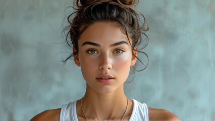 French Twist Style: Beautiful Western Volleyball Athlete, Elegant Updo: Stunning Girl's Hairstyle, Chic Look: Beautiful Western French Twist, Stylish Hairdo: Elegant for Athlete