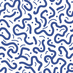 Vector pattern design of an abstract seamless minimalist shapes for screen printing.