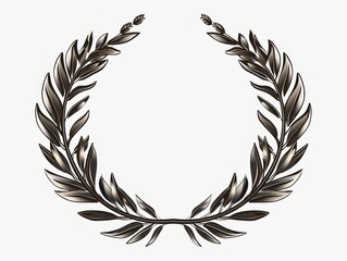 laurel wreath, white background