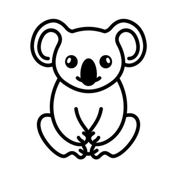 recommend clip art: Koala Outline Icon - Graphic of Koala Animal for Zoo, Wildlife, Safari Avatar Design