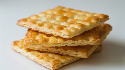 Japanese Arare Snack on White Background. Macro Isolated Studio Shot for a Still Life Closeup -