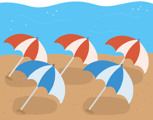 해수욕장 바다 풍경