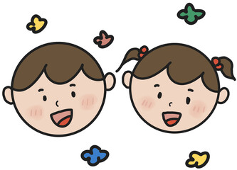 귀여운 어린이 얼굴