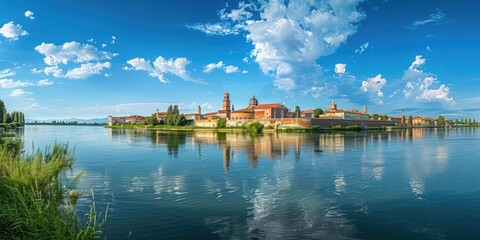 Obraz premium Discovering the Magnificent Medieval City - A Panoramic View of its