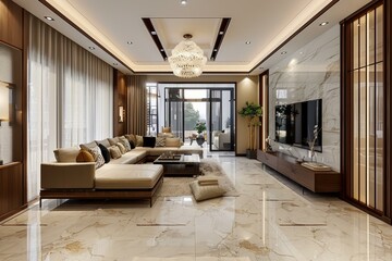 Bright and Airy Contemporary Living Room Design