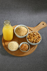 Indian Sattu Drink With Gur Chana and Brown Sugar
