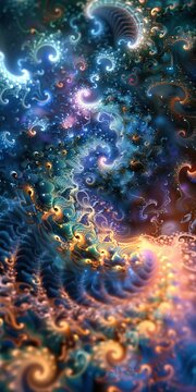 Colorful Fractal with Spirals
