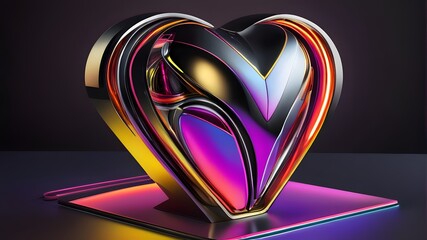 "A stunning, one-of-a-kind Valentine's Day gift with a futuristic twist. Imagine sleek lines, metallic accents, and a touch of neon for a truly unique design."