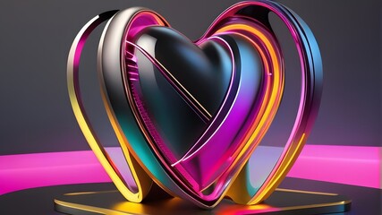 "A stunning, one-of-a-kind Valentine's Day gift with a futuristic twist. Imagine sleek lines, metallic accents, and a touch of neon for a truly unique design."