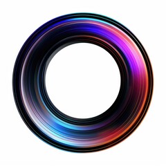Camera Lens Aperture Ring Illustration - Round Blade Circle Hole Design Isolated for Photography - obrazy, fototapety, plakaty